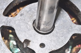Close-up of motor shaft