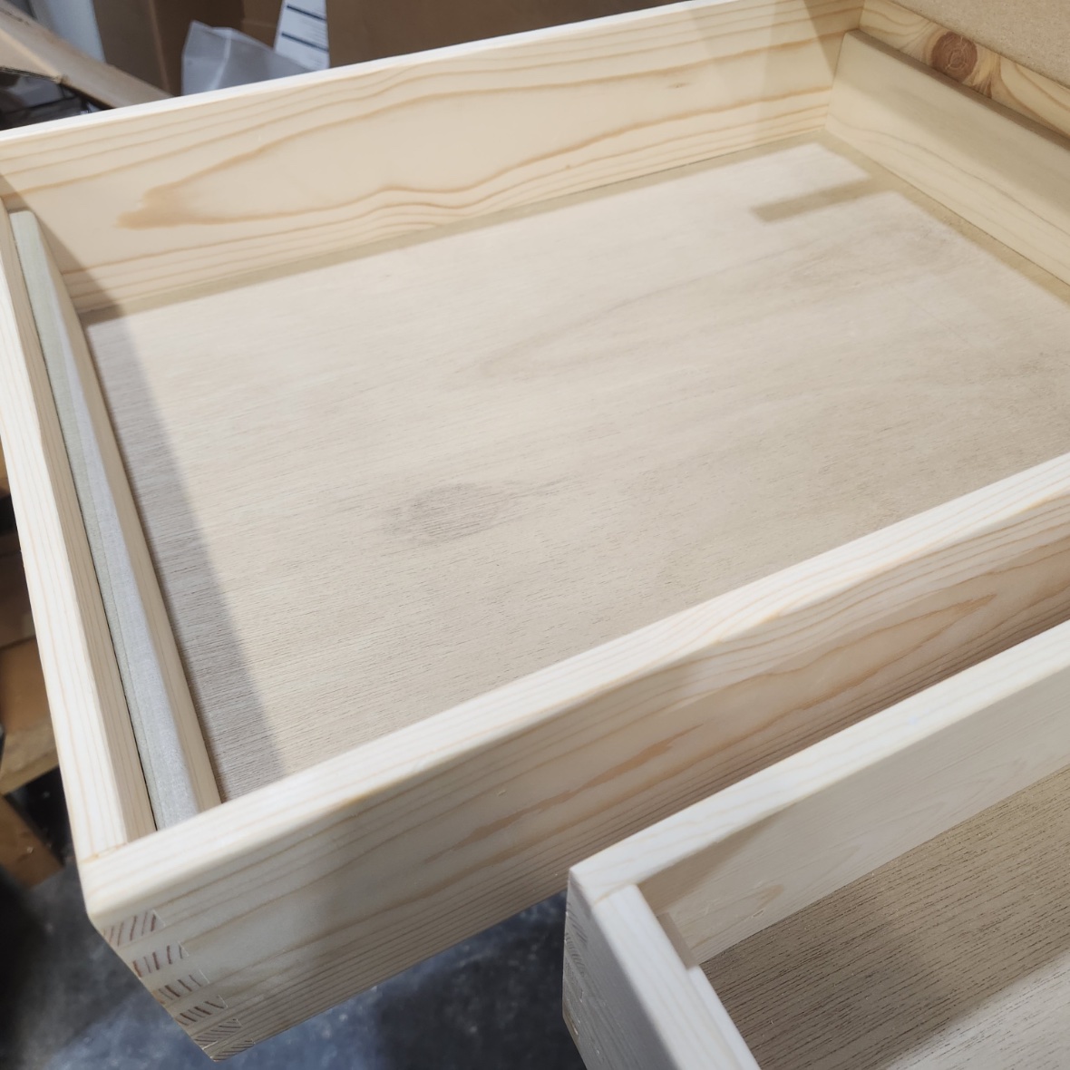 Eventually I will make an upper tray for each drawer.